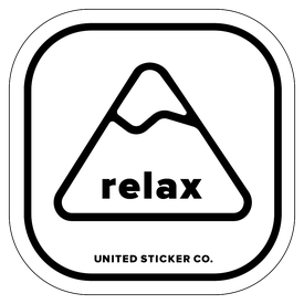 Badge_Mountain_Words & Phrases_[ Relax ]_Vinyl_Sticker