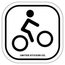 Badge_Stick figure_Sports & Recreation_Mountain Bike MTB_Vinyl_Sticker