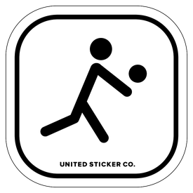 Badge_Stick figure_Sports & Recreation_Volleyball_Vinyl_Sticker