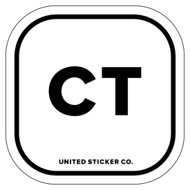 Badge_Lettering_Places_Connecticut [ CT ]_Vinyl_Sticker