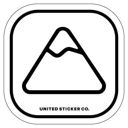 Mountain Icon Badge Sticker
