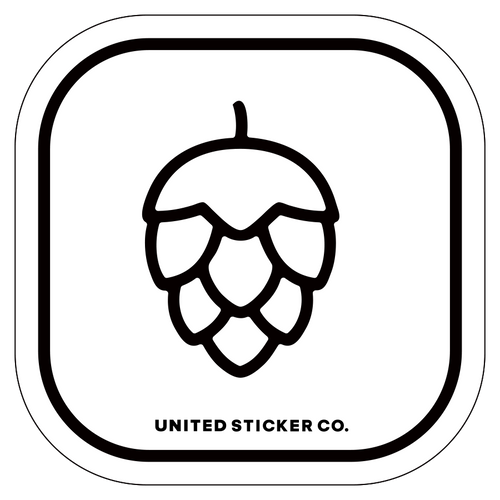Hops Icon Badge Sticker