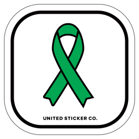 Badge_Icon_Awareness_Green Ribbon_Vinyl_Sticker