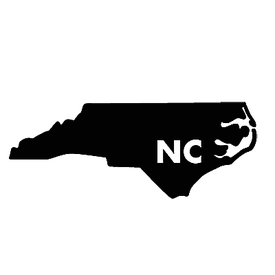 Diecut_State_Letters_North Carolina [ NC ]_Vinyl_Sticker