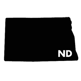 Diecut_State_Letters_North Dakota [ ND ]_Vinyl_Sticker