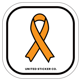 Badge_Icon_Awareness_Orange Ribbon_Vinyl_Sticker