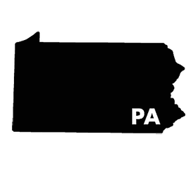 Diecut_State_Letters_Pennsylvania [ PA ]_Vinyl_Sticker