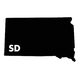 Diecut_State_Letters_South Dakota [ SD ]_Vinyl_Sticker