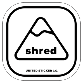 Badge_Mountain_Words & Phrases_[ Shred ]_Vinyl_Sticker