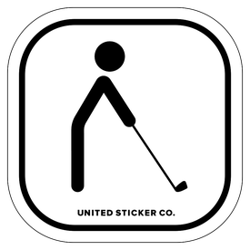 Badge_Stick figure_Sports & Recreation_Golfing_Vinyl_Sticker