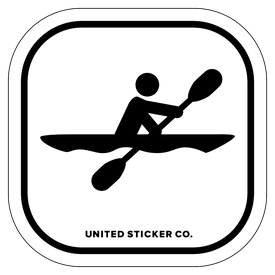 Badge_Stick Figure_Sports & Recreation_Kayak_Vinyl_Sticker