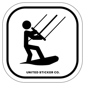 Badge_Stick figure_Sports & Recreation_Kiteboarding_Vinyl_Sticker