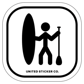 Badge_Stick figure_Sports & Recreation_Paddle Boarding_Vinyl_Sticker