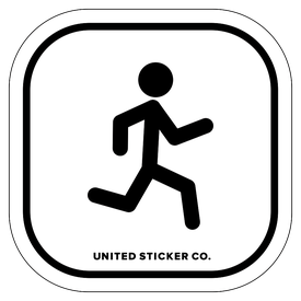 Badge_Stick figure_Sports & Recreation_Running_Vinyl_Sticker