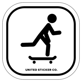 Badge_Stick figure_Sports & Recreation_Skateboarding_Vinyl_Sticker