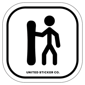 Badge_Stick Figure_Sports & Recreation_Snowboarding_Vinyl_Sticker