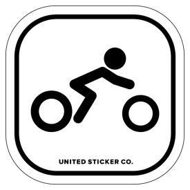 Badge_Stick Figure_Sports & Recreation_Motorocycle Sport_Vinyl_Sticker