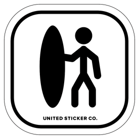 Badge_Stick figure_Sports & Recreation_Surfer_Vinyl_Sticker