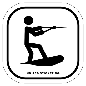 Badge_Stick Figure_Sports & Recreation_Wakeboarding_Vinyl_Sticker