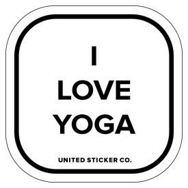 Badge_Lettering_Words & Phrases_[ I Love Yoga ]_Vinyl_Sticker