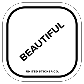 Badge_Lettering_Words & Phrases_[ Beautiful ]_Vinyl_Sticker
