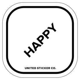 Badge_Lettering_Words & Phrases_[ Happy ]_Vinyl_Sticker