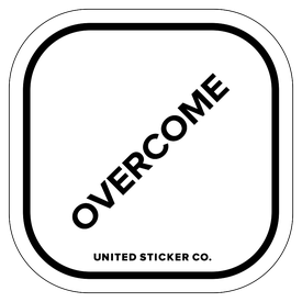 Badge_Lettering_Words & Phrases_[ Overcome ]_Vinyl_Sticker