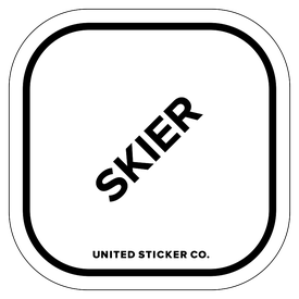 Badge_Lettering_Words & Phrases_[ Skier ]_Vinyl_Sticker