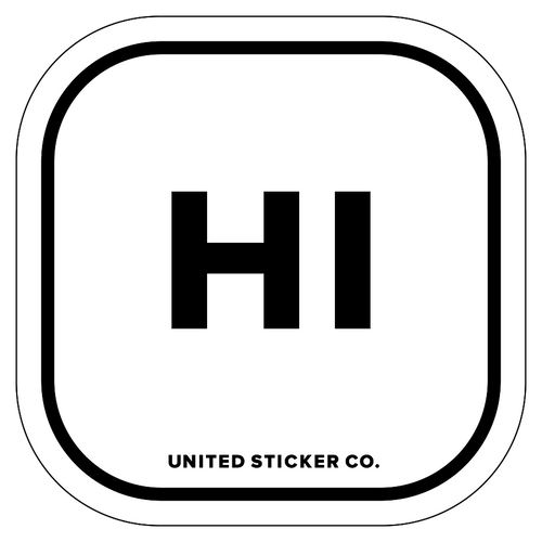 Hawaii [ HI ] Lettering Badge Sticker
