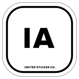 Iowa [ IA ] Lettering Decal | United Sticker Co.