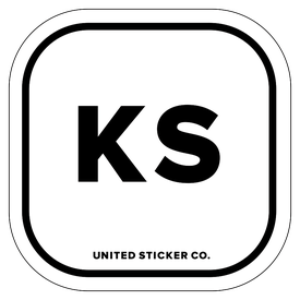 Badge_Lettering_Places_Kansas [ KS ]_Vinyl_Sticker