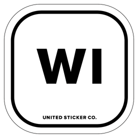 Badge_Lettering_Places_Wisconsin [ WI ]_Vinyl_Sticker