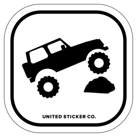 Badge_Icon_Sports & Recreation_4X4 SUV Rock_Vinyl_Sticker