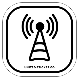 Radio Tower Icon Badge Sticker