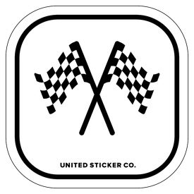 Badge_Icon_Sports & Recreation_Checkered Flags_Vinyl_Sticker