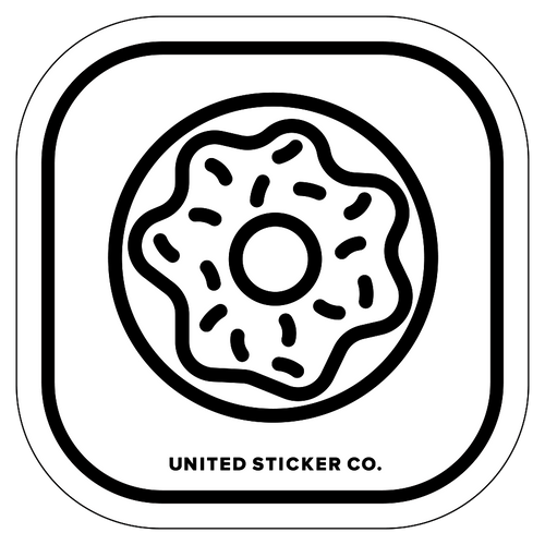 Doughnut Icon Badge Sticker