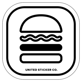 Badge_Icon_Food & Drink_Hamburger: Single_Vinyl_Sticker