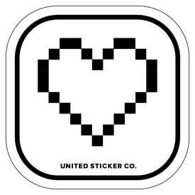 Badge_Icon_Emojis_8-Bit: Heart_Vinyl_Sticker