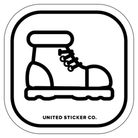 Badge_Icon_Sports & Recreation_Hiking Boot_Vinyl_Sticker