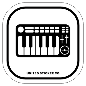 Badge_Icon_Art & Music_Electric Keyboard_Vinyl_Sticker