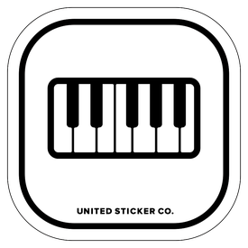 Badge_Icon_Art & Music_Piano Keys_Vinyl_Sticker