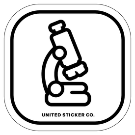 Badge_Icon_Science & Math_Microscope_Vinyl_Sticker