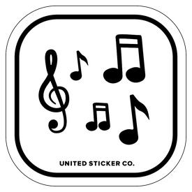 Music Notes Icon Decal | United Sticker Co.