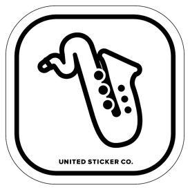 Badge_Icon_Art & Music_Saxophone_Vinyl_Sticker