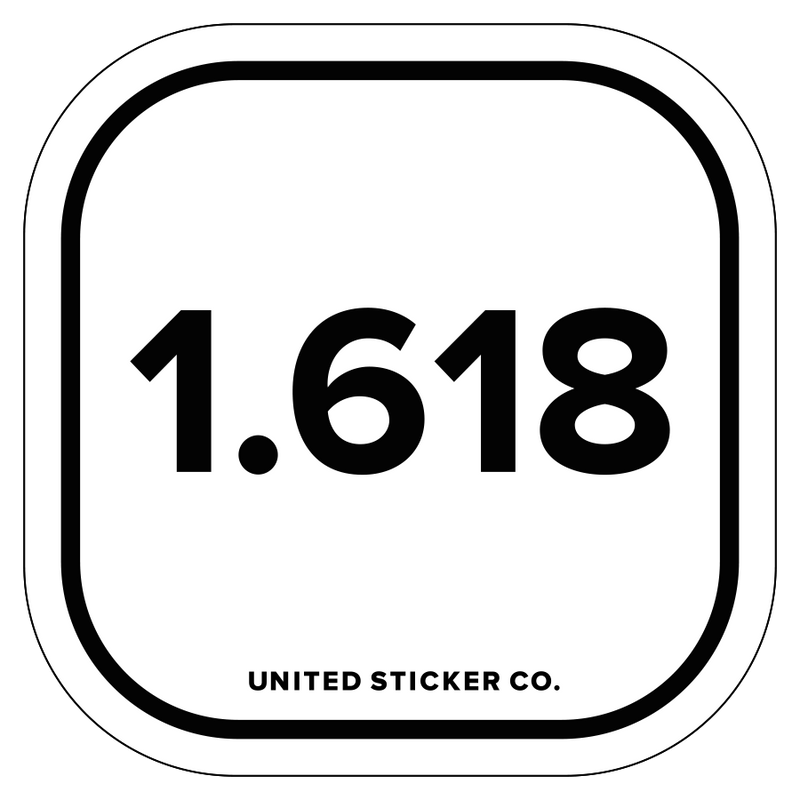 Phi 1.618 Badge Sticker