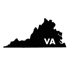 Diecut_State_Letters_Virginia [ VA ]_Vinyl_Sticker