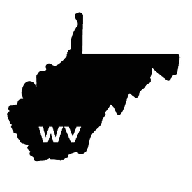 Diecut_State_Letters_West Virginia [ WV ]_Vinyl_Sticker